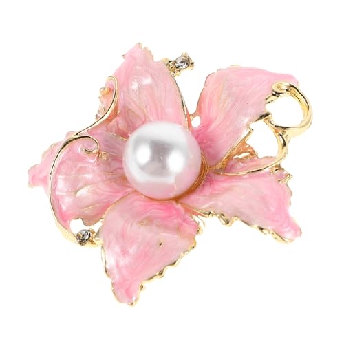 Ipetboom Perlenbrosche für Damen Stilvolle Blumenbrosche aus Langlebiger Legierung mit Femininer Perlenverzierung Vielseitiges Modeaccessoire für Mantel Kleid Hochzeit Party und Alltag von Ipetboom