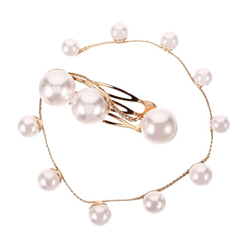 Ipetboom Perlenhaarkette Für Damen Haarschmuck Aus Zinklegierung Und Harz Für Haare Haarspangen Mit Perlen Elegantes Haaraccessoire von Ipetboom