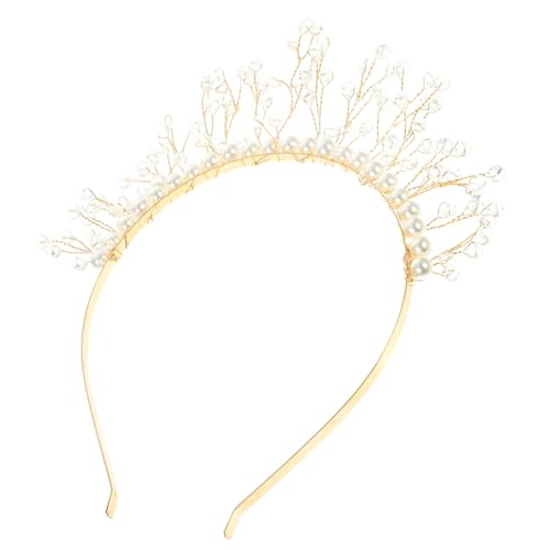 Ipetboom Perlenkristall-Stirnband-Kronen-Tiara (KC-Gold) christmas haarreif christmas headband Kristall Stirnband dekorative Haaraccessoires hochzeitsdeko Haarbänder Frauenperle Haarband von Ipetboom