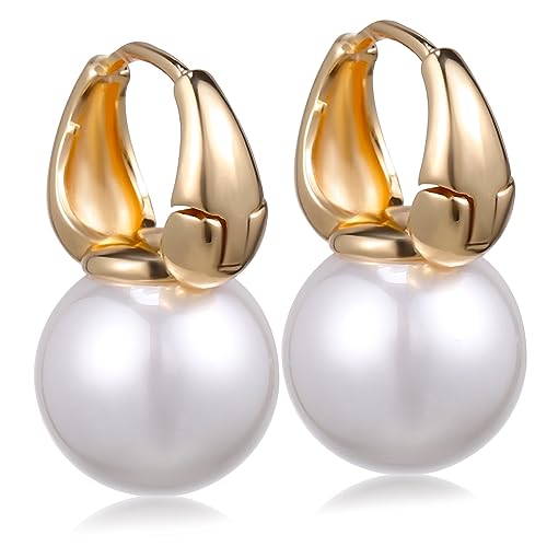 Ipetboom Perlenohrringe Damen Ohrstecker Dainty Creolen Schmuck Mode Künstliche Perlen Kleine Elegante Ohrschmuck Frauen Valentinstag Hochzeit von Ipetboom