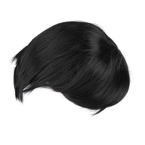 Ipetboom Haarschmuck Männerkleidung Jungen kurze glatte schwarze Haarperücken Herrenkleidung toupee for men herrenperücke Männer Perücke kurze Perücke für Männer Mode Zhang Qiling Mann von Ipetboom