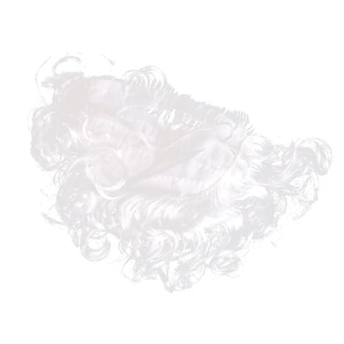 Ipetboom Perücken Weihnachten Männer lockiger Weihnachtsmann-Cosplay- Requisiten Bartperücke simulierter Weiß von Ipetboom