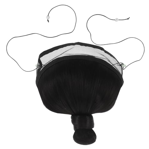 Ipetboom Männer Antiquarische Haarnadeln Perücke Hanfu Headdress Bun Stil Chinesische Traditionelle Perücke für Cosplay Kostümzubehör für Halloween und Veranstaltungen von Ipetboom