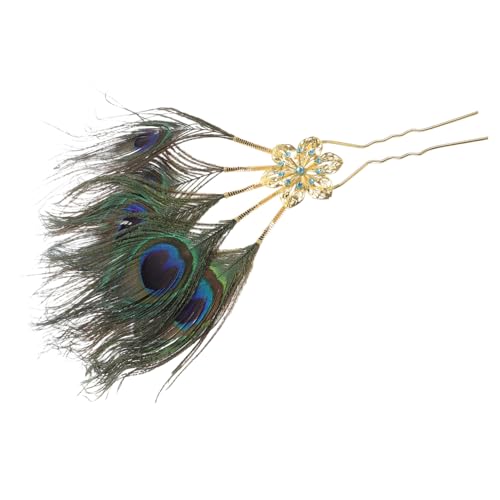 Ipetboom Pfau Haarschmuck Metall Nadel Mit Feder-design Für Hochzeit Party Dekorative Haarnadel Für Frauen Vintage Haarstäbe Für Besondere Anlässe von Ipetboom