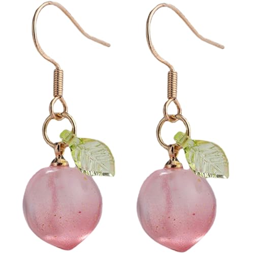 Ipetboom Pfirsich Ohrhänger Damen Hängende Ohrringe Elegant Leicht Hautfreundlich Teen Mädchen Schmuck von Ipetboom