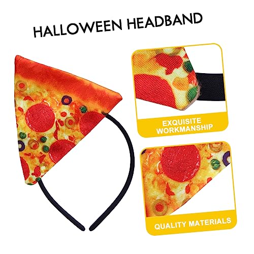 Ipetboom Pizza-stirnband Halloween-pizza-kopfschmuck Partygeschenke Verkleiden Kopfschmuck Haarband Cosplay Haarschmuck Pizza-haar-cosplay-stirnband Mädchen Strickstoff Requisiten Kind von Ipetboom