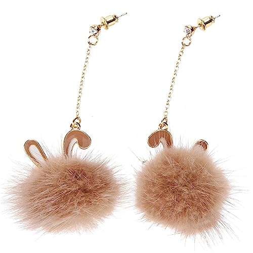 Ipetboom Plüschkugelohrringe Für Damen Bommel-tropfen-ohrhänger Ohrringe Mit Puff- -design Trendiger Ohrschmuck Für Teenager-mädchen Und Frauen Angenehm Zu von Ipetboom