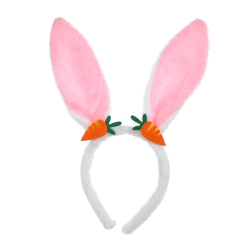 Ipetboom Plüsch Hasenohren Stirnband Für Feiertage Haarband Hasen Ohr Cosplay Hasen Stirnband Festlicher Tag Dekoration Süße Haarband von Ipetboom