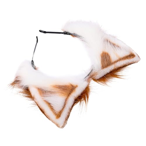 Ipetboom Plüsch Katzenohren Stirnband Flauschiges Tierohren Haarband Cosplay Kopfschmuck für Mädchen Karneval Faschingskostüm Party Zubehör von Ipetboom