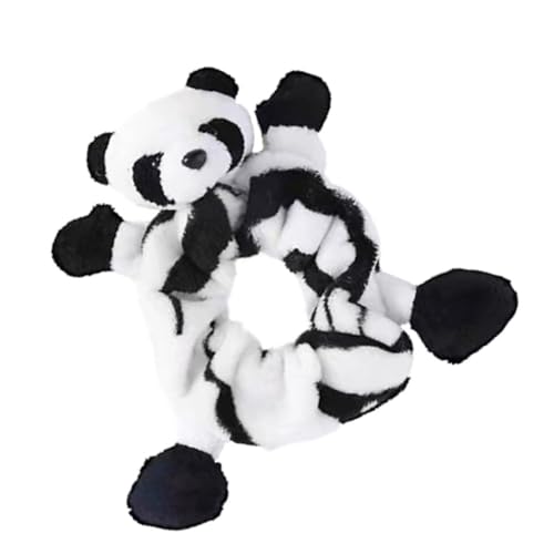 Ipetboom Plüsch Panda Haargummi Elastisches Haargummi mit Kuscheltier Design Weich Dehnbar Haarschmuck für Mädchen Pferdeschwanz Halterung Für Dickes und Dünnes Haar von Ipetboom