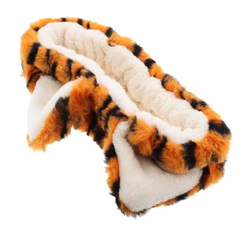 Ipetboom Plüsch Tiger Haarband mit Cartoon Tierohren Weich und Bequem für Gesichtsreinigung und Masken Elastisch und Vielseitig für Mädchen und Frauen Süßes Make Up Accessoire Halloween von Ipetboom