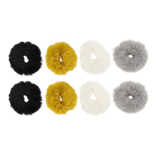 Ipetboom 8stücke Pack Flauschige Haarbänder Elastische Haarreifen Für Mädchen Plüschige Haarhalter Mode Kopfschmuck Für Schule Party Reisen von Ipetboom