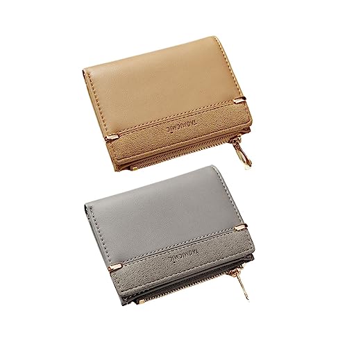 Ipetboom Portable Pu Geldbörse Multifunktionale Kurze Damen Brieftasche Mit Reißverschluss Klein Und Praktisch Für Münzen Karten Und Geld von Ipetboom