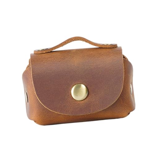 Ipetboom Schlüsselaufbewahrungstasche Aus Echtem Tragbare Münztasche Autoschlüssel-Aufbewahrungstasche Schützt Vor Verlust Verschmutzung Und Kratzern Retro-Stil Praktisches Design von Ipetboom