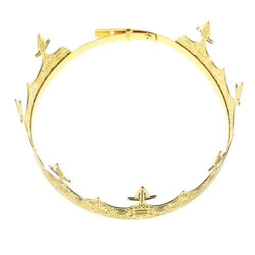 Ipetboom Prinzenkrone König Cosplay Krone Kronmänner Geburtstag Königskrone Metallkrone Kronenkönig Cosplay-krone Geburtstagskrone Tiara-krone Königskostüm Für Herren Legierung Golden von Ipetboom