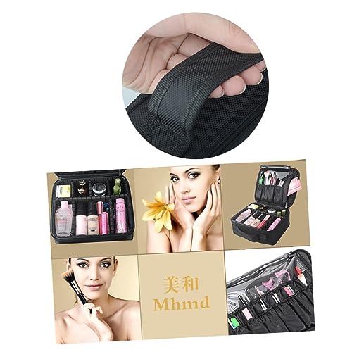 Ipetboom Professionelle Kosmetiktasche Für Tragbare Make-up-Organizer Mit Einstellbaren Trennwänden s Schwarz Für Make-up Und Pflegeprodukte von Ipetboom