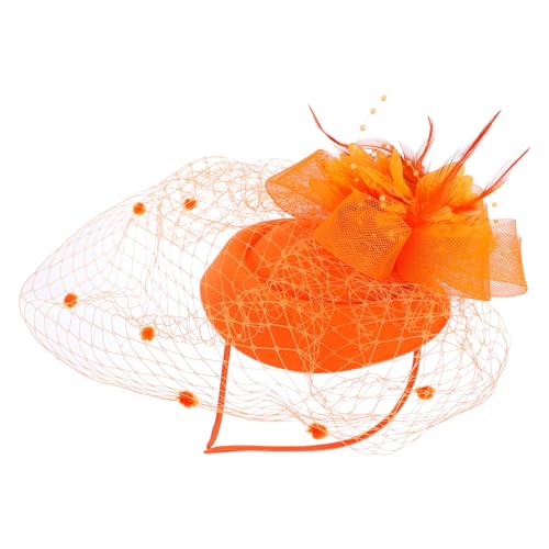 Ipetboom Fascinator Stirnband Aus Netzfedern Für Braut Zur Hochzeit Haarschmuck Mit Vintage-schleier-design Leicht Und Atmungsaktiv Vielseitig Einsetzbar von Ipetboom