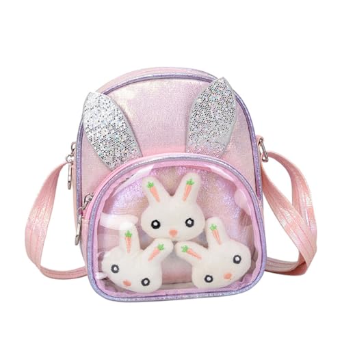 Ipetboom Pu- Umhängetasche Für Junge Mädchen Mit Cartoon-Kaninchen-Design Robuste Tasche Zum Aufbewahren Von Süßigkeiten Geeignet Für Einkaufen Reisen Und Täglichen Gebrauch von Ipetboom