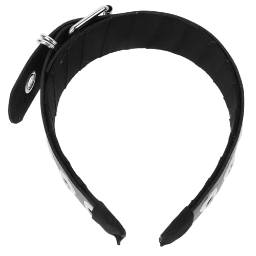 Ipetboom Schwarzes Leder Stirnband Subkultur Haarschmuck Mädchen Kopfschmuck Punk Stil Zubehör Dekoration Accessoires Schwarze Stirnbänder von Ipetboom