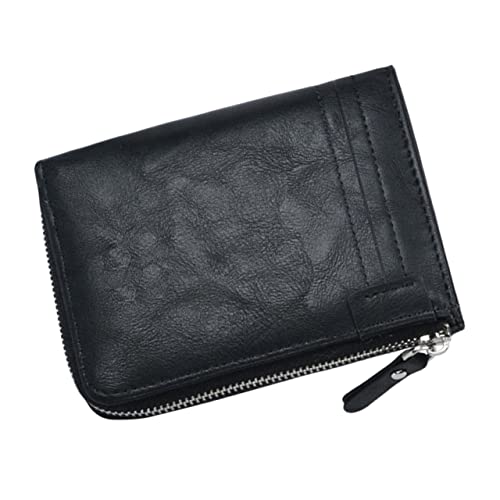 Ipetboom Herren-geldbörse Mit RFID-Schutz Reißverschluss-kartenetui Organizer Für Männer Geeignet Für Kreditkarten Personalausweis Und Bargeld Business-Tasche Schwarz von Ipetboom