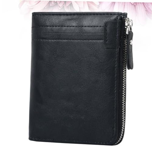 Ipetboom RFID Blockierendes Herren Portemonnaie Kurz mit Reißverschluss Mehrfach Kartenhalter Sicheres Kreditkartenetui Elegantes Casual Business Wallet in Schwarz Praktisch für Alltag und von Ipetboom
