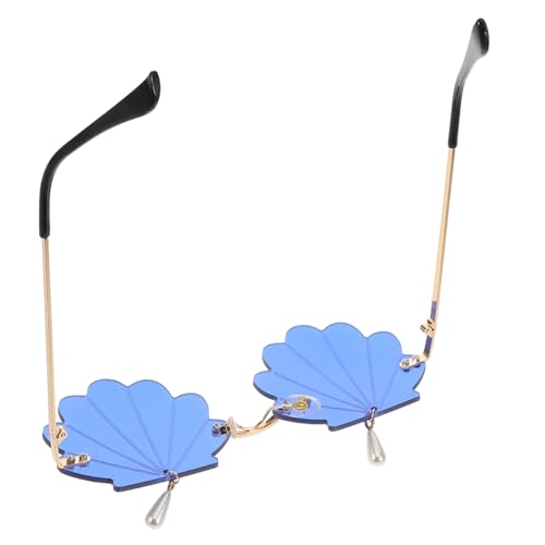 Ipetboom Randlose Muschel sonnenbrille Damen UV schutz Leicht Komfortabel Party Accessoire Strand Sommer Festivals von Ipetboom