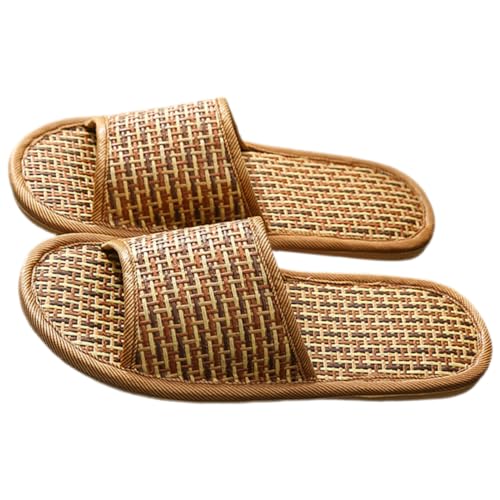 Ipetboom Gewebte Hausschuhe Für Damen Herren Atmungsaktive Sommerhausschuhe Leicht Und Kühl Für Heiße Tage Für Schlafzimmer Wohnzimmer Garten von Ipetboom