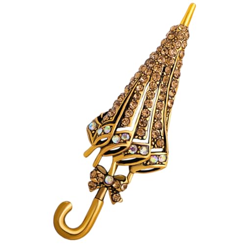 Ipetboom Regenschirm Brosche mit Funkelnden Strasssteinen Modischer Ansteckpin für Damen Vielseitiger Lapel Pin für Anzüge Schals und Kleidung Langlebiges Legierungsmaterial Geschenkidee von Ipetboom