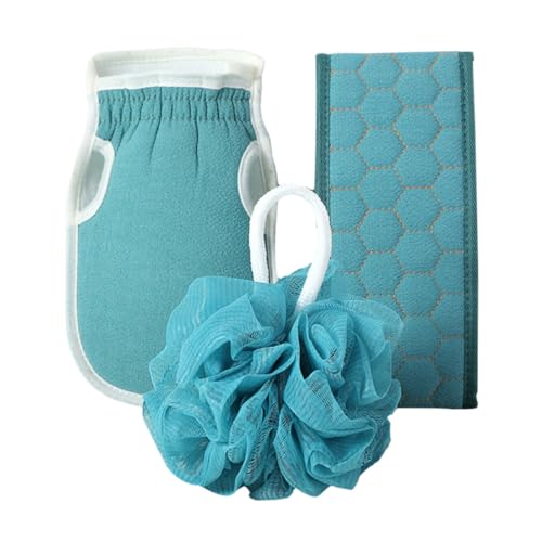 Ipetboom Badetuch-set mit Gummirückenstreifen Duschbürste -badehandschuhe Zum Peeling von Ipetboom