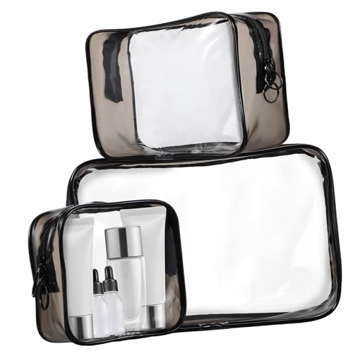 Ipetboom 3stücke Teiliges Set Reise Kosmetiktaschen Transparente Make-up Organizer Für Toilettenartikel Leicht Und Tragbar Für Damen Und Herren von Ipetboom
