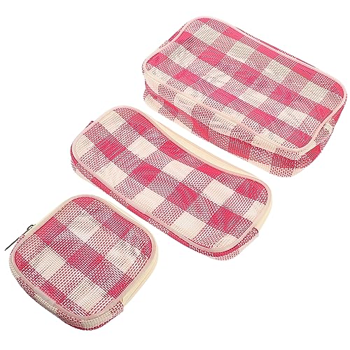 Ipetboom 3stücke Make-up-Tasche Mit Reißverschluss Organizer-Tasche Für Reisen Aufbewahrungstasche Mit Reißverschluss Reisetasche Kleine Für Damen von Ipetboom