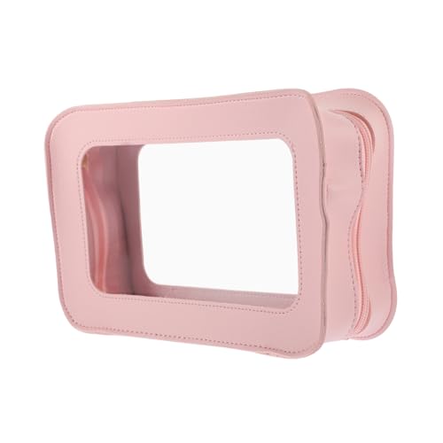 Ipetboom Reisetasche Kosmetiktasche Damen Transparent PVC Wasserabweisend Makeup Bag Tragbar Wiederverwendbar für Outdoor Camping Business und Freizeit von Ipetboom