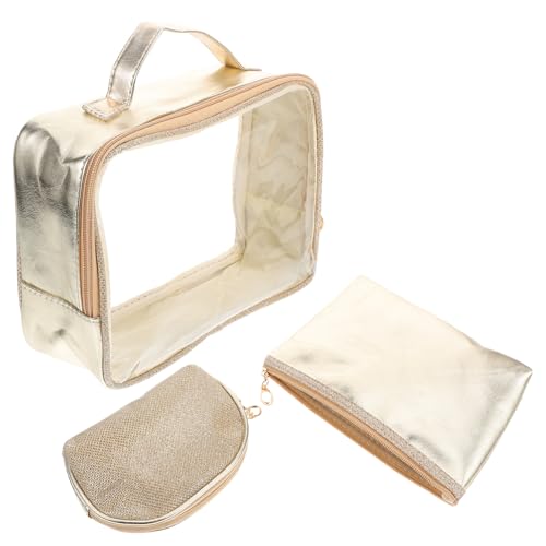 Ipetboom Reisetasche Kosmetiktasche Teiliges Tragbare Schminktasche Für Damen Outdoor Toiletry Bag Mit Reißverschluss Viel Modisch Goldfarben von Ipetboom