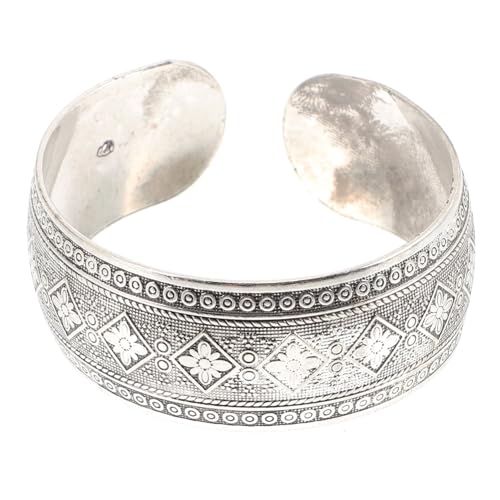 Ipetboom Retro Carving Bangle Für Frauen Offenes Verstellbares Armband Chunky Manschette Mit Feiner Verarbeitung Für Tägliche Outfits Partys Und Besondere Anlässe von Ipetboom