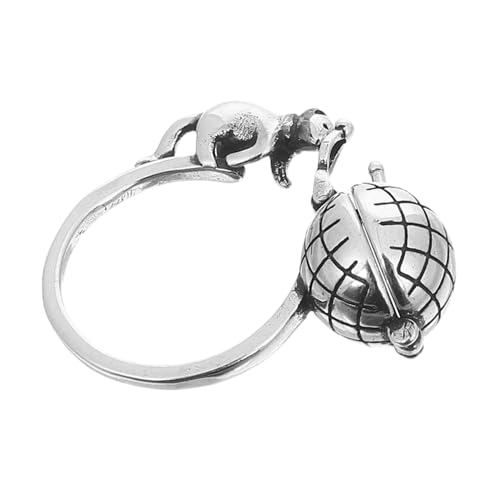 Ipetboom Vintage-katzenring Mit Nachfüllbarem Dufthalter Tragbares Mini-medaillon-zubehör Verstellbarer Offener Ring Für Damen Und Herren Aufwendig Verarbeiteter Schmuck Mit Retro-finish von Ipetboom