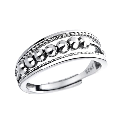 Ipetboom Retro Damenring Verstellbar mit Perlen Modischer Eleganter Schmuck für Glatte Oberfläche Komfortabel für Alltag und Besondere Anlässe Wie Geburtstag und Weihnachten von Ipetboom