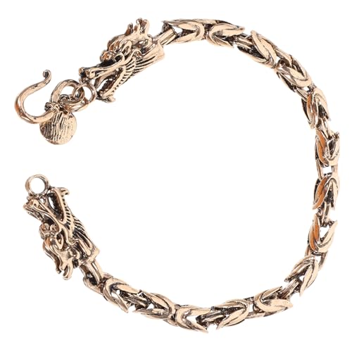 Ipetboom Punk Armband Drachenkopf Herren Schmuck Handgelenks Accessoire Retro Design Neujahrsarmband Ästhetisch von Ipetboom