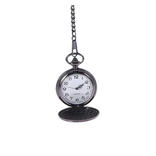 Ipetboom Taschenuhr Für Herren Aus Edelstahl Mit Weißem Zifferblatt Und Arabischen Ziffern Mechanische Uhr Mit Abnehmbarer Kette von Ipetboom