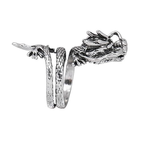 Ipetboom Retro Herrenring mit Drachenmotiv Modischer Leichter und Robuster Schmuck Komfortabler Sitz Eleganter Finger Dekoring für Besondere Anlässe Geeignet von Ipetboom