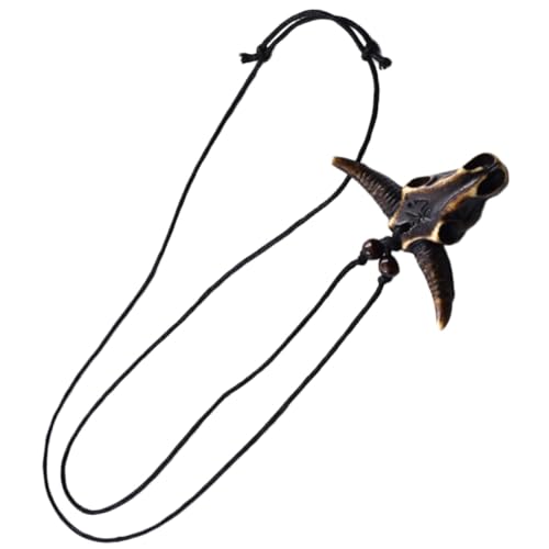 Ipetboom Kunstharz Halskette mit Ochsenkopf Einzigartige Party Deko Halskette Unisex für Hochzeiten und von Ipetboom