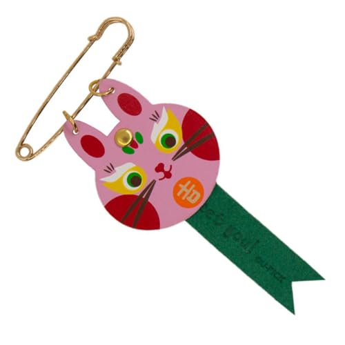 Ipetboom Retro Kaninchen Brosche mit Sicherem Verschluss Chinesischer Stil Niedlicher Anstecker für Kleidung Schals und Hüte Langlebiger Vintage Look Perfektes zu Neujahr und Frühling von Ipetboom