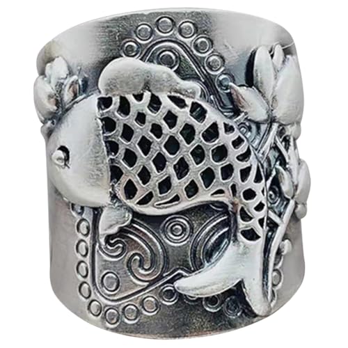 Ipetboom Retro Lotus Ring für Damen Verstellbarer Öffnungsring Langlebigem für Alltag Hochzeiten und Partys Modischer Schmuck für Frauen von Ipetboom