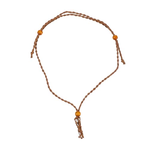 Ipetboom Retro Natürliche Steinanhänger Halskette mit Geflochtenem Seil Handgefertigtes Schmuckaccessoire für Damen und Herren Vielseitig Tragbar Geschenkidee für Besondere Anlässe von Ipetboom