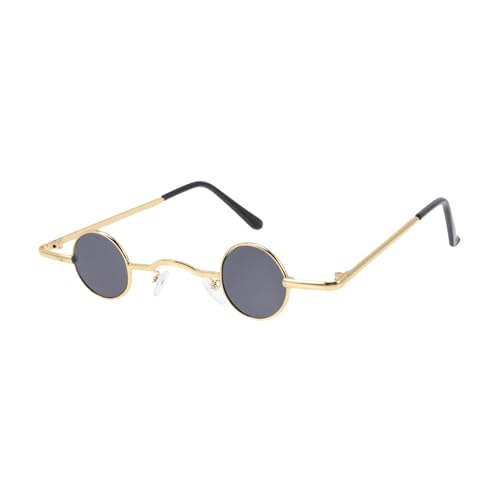 Ipetboom Retro Punk Sonnenbrille Rund Kleine Metallfassung UV Schutz Vintage Unisex Sonnenbrille für Party Urlaub Alltag Ipetboom Retro Punk Sonnenbrille Rund Kleine Metallfassung UV Schutz Vintage Unisex Sonnenbrille für Party Urlaub Alltag von Ipetboom