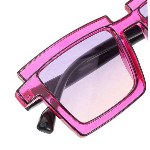 Ipetboom Retro Sonnenbrille Damen Fluoreszierend Farbblock Cartoon Stil Leicht Für Partys Outdoor Vintage Europäisch Amerikanisch von Ipetboom