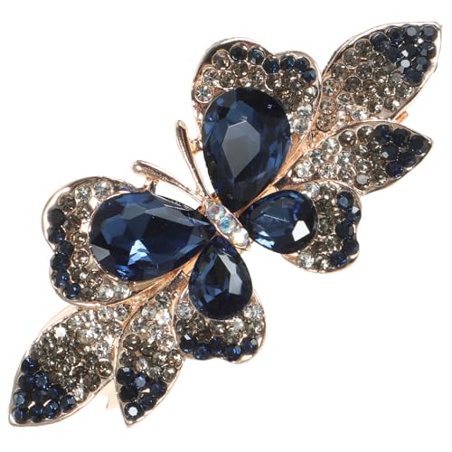 Ipetboom Rhinestone Haarclip mit Schmetterlingsdesign Metallisch Glänzend Komfortabel und Rutschfest für Dickes Haar Modisches Haarschmuck Accessoire für Damen bei Alltag Party und von Ipetboom