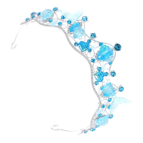 Ipetboom Rhinestone Meerjungfrau Tiara Haarschmuck für Frauen Mädchen Leichter Braut Krone für Hochzeit Geburtstag Party Elegantes Kostüm Haarband Vielseitiges Accessoire von Ipetboom