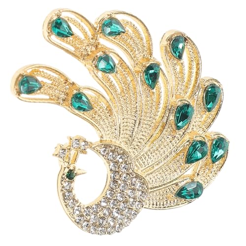 Ipetboom Pfauennadel Brosche Mit Strass Für Damenkleidung Modeschmuck Hutbrosche Dekorative Anstecknadel Tierbrosche Schmuck Für Freundinnen von Ipetboom