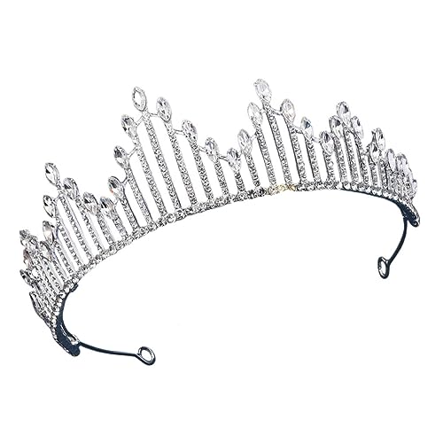 Ipetboom Rhinestone Tiara Krone für Mädchen Silbernes Braut Stirnband mit Funkelnden Kristallen Eleganter Haarschmuck für Hochzeit Geburtstag Party und Festliche Anlässe von Ipetboom