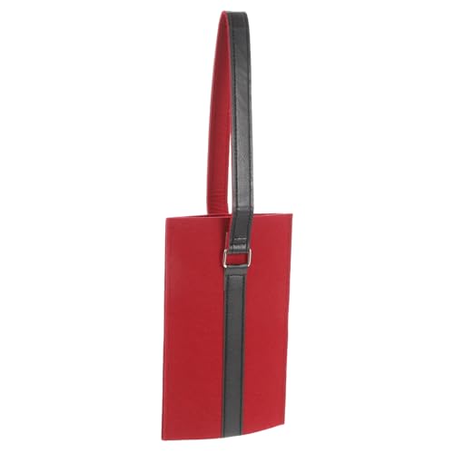 Ipetboom Rote Filz weinflaschentasche Tragbare Einzelflaschen Tasche mit Griff Wiederverwendbare Geschenkverpackung für Weinflaschen für Weihnachten Partys und Besuche von Ipetboom